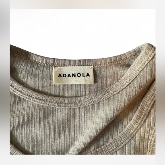 Adanola Cream Layered Tan Fitted Long Sleeve T-Shirt - Picture 2 of 4